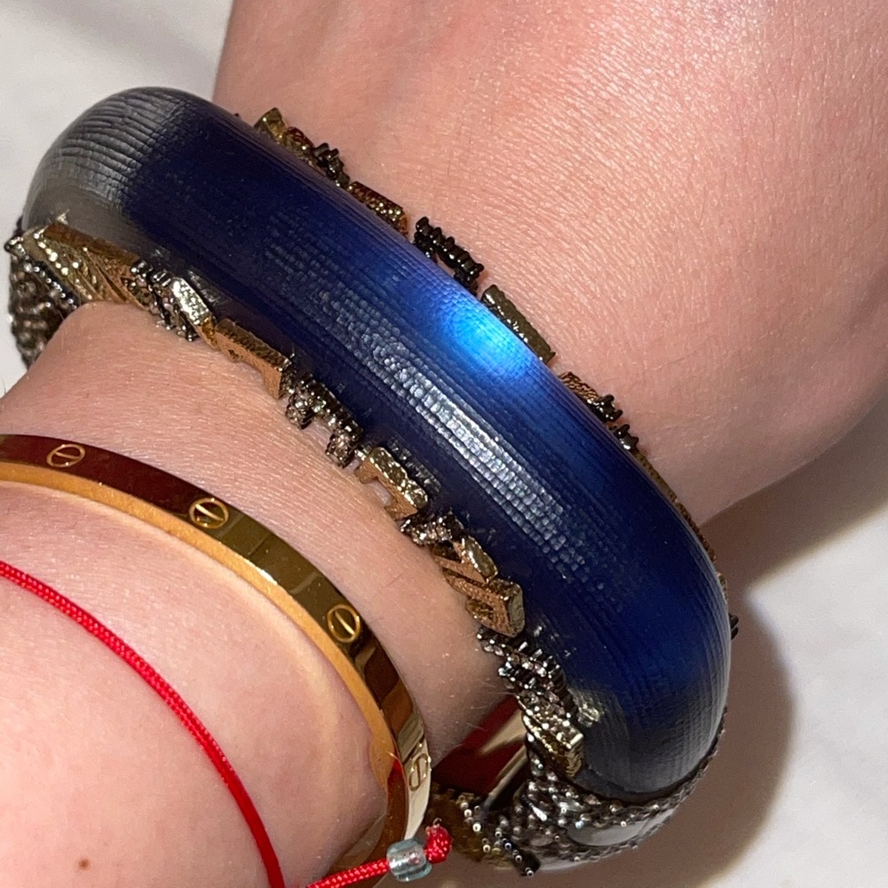Alexis Bittar Lucite and Crystal Hinge bracelet